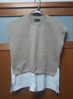 Rag Out★重ね着風ノースリーブニット★Mサイズ