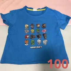 Minecraft キャラクター Tシャツ 青　マイクラ