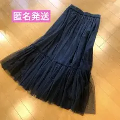 未使用品　GU チュールティアードスカート　チュールスカート Sサイズ ブラック