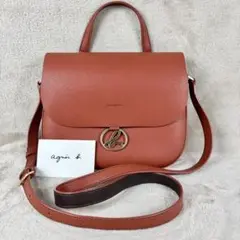 未使用級　アニエスベー　agnes b. ショルダーバッグ　ハンドバック　レザー