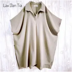 Lax Dan Tia スキッパーチュニックワンピース 体型カバー ゆったり L