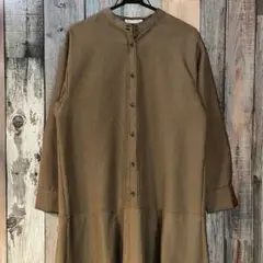 chocol raffine robe チェックワンピース ヘンリーネック