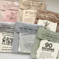 【95】素材紙 レトロ 英字 6種 コラージュ 海外 紙もの まとめ売り