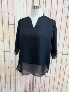 ⭐︎EMODA⭐︎春夏涼しげ⭐︎大人モダン⭐︎レディースシースルーシャツM【中古】a13
