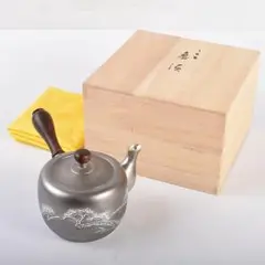 煎茶道具 本錫 急須 湯沸かし 約295g 共箱 V R8219