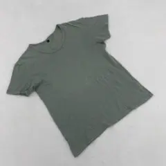 無印良品 Tシャツ グリーン クルーネック 半袖 綿100% Mサイズ シンプル