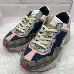 美品✨ グッチ GUCCI GG スニーカー マルチカラーライトン