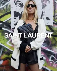 SaintLaurent カシミア ロングカレッジカーディガン