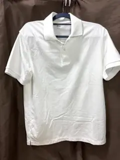 ユニクロ　半袖ポロシャツ　超美品 メンズLサイズ 白　ホワイト