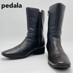 ASICS WALKING pedala ミドルブーツ サイドジップ 24 黒