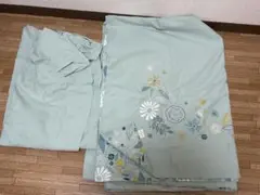 綿麻リネン生地 花柄花刺繍掛け布団シーツかボックスシーツカバーセットベルメゾン