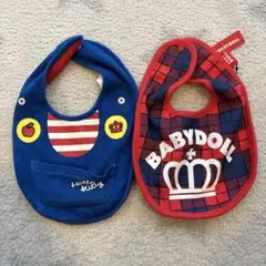 BABYDOLL スタイ キティ　チェック　ブルー　レッド　2枚セット