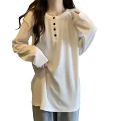 レディース 長袖 トップス tシャツ カットソー インナー シンプル 無地