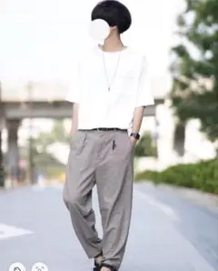 monkey time GUNCLUB CHECK WIDE 1P PANTS