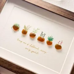 【再販】　シーグラスアート　「観葉植物」