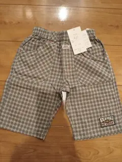 【新品　未使用】チェック柄ハーフパンツ 120