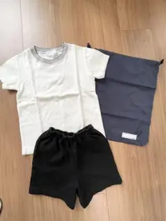 ファミリア体操服110サイズ 白Tシャツ＆黒ショートパンツセットお受験