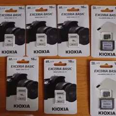 キオクシアMicroSD+SDカード16GB　6枚