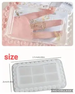 匿名配送☆ハンドメイド用シリコンモールド☆丸縁トレー