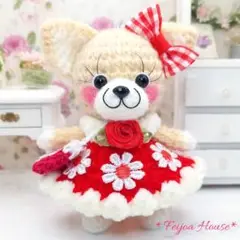☆あみぐるみドール☆ わんちゃん　チワワ　クリームチワワ　コーギー　柴犬