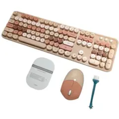 MOFii Sweet ワイヤレスキーボードとマウスセット ミルクティー