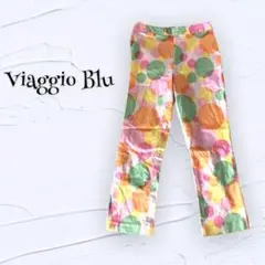 【ビアッジョブルー】Viaggio Blu パンツ 水玉 総柄パンツ 個性的
