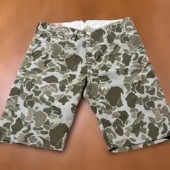 GOODHOOOD × R.NEWBOLDコラボ　カモフラ柄ハーフパンツ S