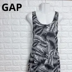 2340 Gap ギャップ 総柄 ノースリーブワンピース グレー Ｓ ひざ丈