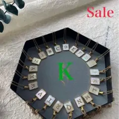 年始SALE中❗️【K】ゴールド イニシャル ネックレス シェル スネークチェーン