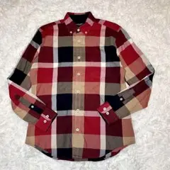 ブラックレーベルクレストブリッジ 長袖シャツ チェック M レッド