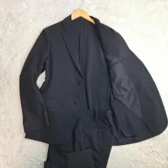 美品✨感動スーツセットアップ　ウールライク　ストレッチ　ブラック　L