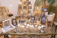 【結婚式 ウェルカムスペース 7点セット】フォトフレーム4種類6つ＆装飾5種