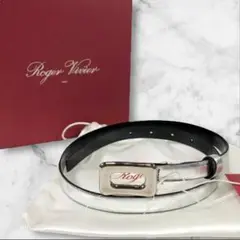 【未使用★箱付】現行！ロジェヴィヴィエ サテン フラワーストラスバックル ベルト RBWAMFC0100RS0B999-01.jpg