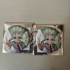 石神千空 トレーディングホワイトラメ缶バッジ 2個セット