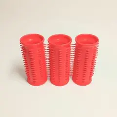 ナショナル カールン用カーラー3本セット 理美容室(ホットカーラー)赤(レッド)