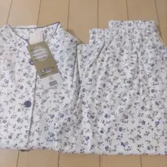 未使用春夏レディース婦人ボタンパジャマ上下セット入院介護LL
