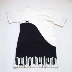 graniph グラニフ ピアノ 猫 半袖Ｔシャツ フリーサイズ