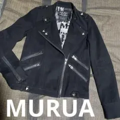 MURUA ムルーア ライダースジャケット ウール混 スタッズ