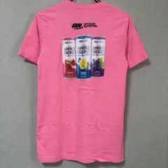 800 ピンク 企業Tシャツ ESSENTIAL アメリカ古着 Tシャツ 飲料