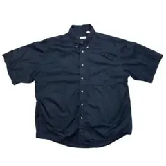 90s VAN HEUSEN 半袖シャツ コットンシャツ ブラック XL