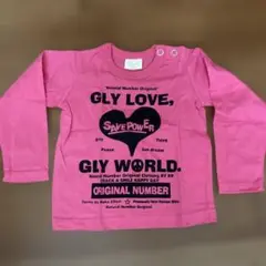 GLY LOVE プリント入りトップス 80cm