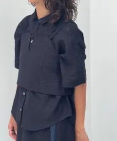 タグ付き　イム　シアージャガード3点セット(シャツ&ビスチェ&スカート)黒　夏服