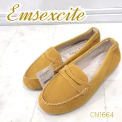 新品 タグ付 Emsexcite エムズエキサイト モカシンシューズ マスタード
