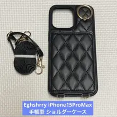 Eghshrry iPhone15ProMax 手帳型 ショルダーケース
