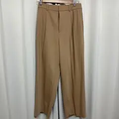 UNIQLO タックワイドパンツ（丈標準)ベージュ L