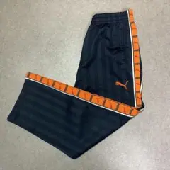 PUMA プーマ トラックパンツ ジャージ M ネイビー×オレンジ Y2K