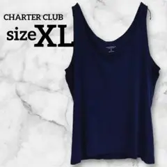 CHARTER CLUB チャータークラブ【XL】タンクトップ ネイビー