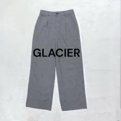 グラシア♡GLACIER グレンチェック柄ワイドパンツ M グレー 大人キチンと