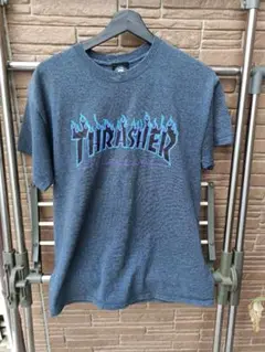 スラッシャー　ファイヤー　フレイム　スケボー　ストリート　Tシャツ　XL