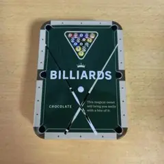 ビリヤード台デザインの金属缶【KALDI】